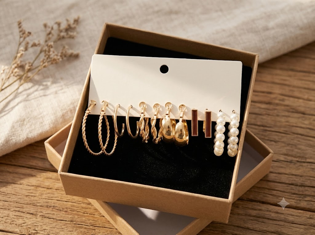 3 BOXES LUXURY EAR RINGS COMBO - 3 BOXES LUXURY
