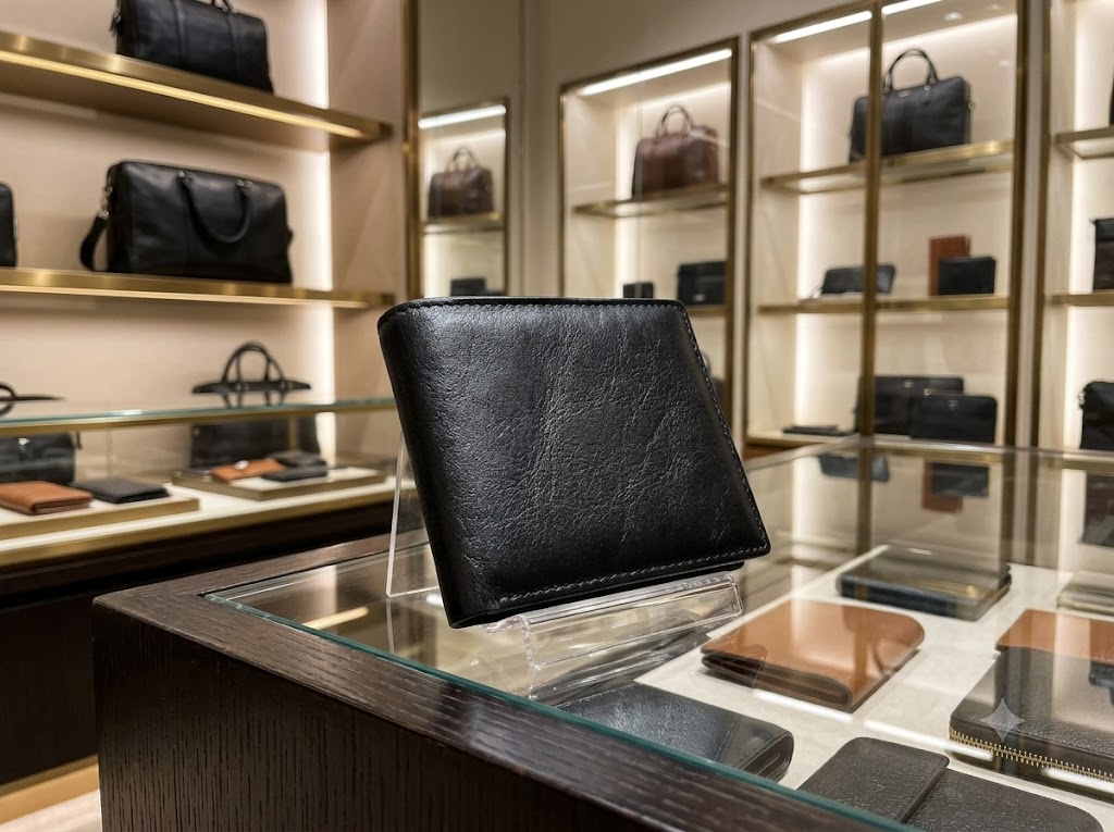 classic men's leather bifold wallet - 3 BOXES LUXURY